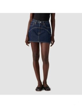 Levi's Icon Western Yoke Denim Mini Skirt in Shaded View